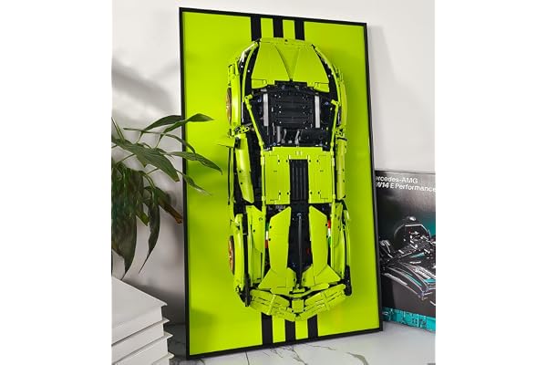 WETCEAOM Cadre Mural pour Lego Technic Lamborghini Sián FKP 37 42115, Tableau d'affichage Mural pour Lego Les Amateurs, Taille : 75x45 cm(Il n'y a Pas de modèle)