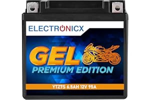 Electronicx YTZ7S GEL Motorradbatterie 12V 6,5Ah 95A – wartungsfreie, versiegelte Starterbatterie für Motorrad, Roller, Quad & Powersport – vibrationsfest, auslaufsicher, kompakt & sofort einbaufertig