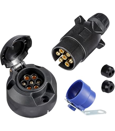 Hduacuge Adattatore Di Traino 13 Pin A 7 Pin 12N 12S Presa Adattatore Di Conversione Elettrica Per Rimorchio Camion Caravan - Foto 8