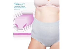 Frida Mom Postpartum Disposable Knickers | Microfibre High Waist C-Section Cut Knickers with Super Soft, Stretchy and Breathable Fabric | Size Regular, 8ct