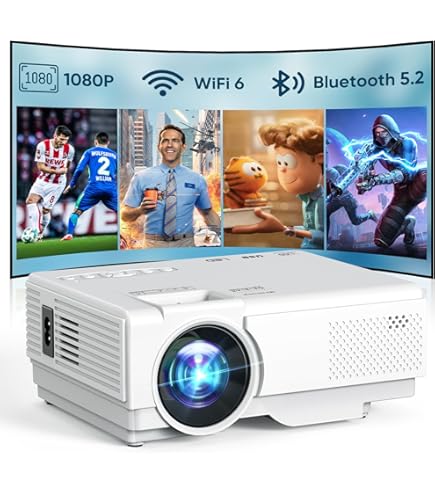 Ysametp Mini Projector, 1080P Full HD Supported 180” Screen Video