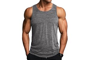 MAGCOMSEN Herren Tank Tops Leicht Achselshirt Ärmellos Quick Dry Sport T-Shirt Laufen Fitness Tankshirts Sommer Outdoor Funktionsshirt
