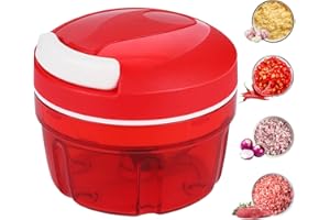 MIAWTRO Zwiebelschneider, 300ML Zwiebel Zerkleinerer Mit Kordelzug, Zerkleinerer Manuell, Zwiebelschneider Manuell Geeignet Für Zwiebeln, Petersilie, Knoblauch