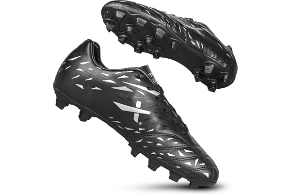 Vector X Kick-X Football Studs for Men/Sports and Athletic Footwear with TPU Sole, Synthetic Leather Upper/Textured Pattern/Comfortable Football Soccer Shoes