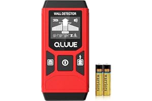 QLUUE Localizador de líneas 5 en 1, detector de pernos multifuncional con pantalla LCD y alarma acústica para encontrar líneas eléctricas, vigas de madera, tubos de metal, etc