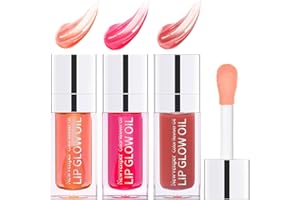 ZIOFY Lip Plumper Gloss | Hydrating Lip Glow Oil | Crystal Jelly Lip Care Oil | Transparent Lip Gloss | Plumping Lip Oil | Tinted Lip Balm | Dry Lip Care | Sexy Tinted Cherry Lip oil (Cherry) (3 Pack)