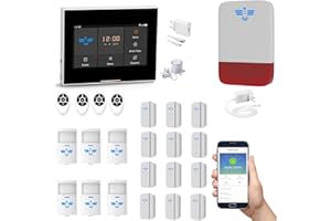 ITALIAN ALARM - Allarme Casa WiFi Senza Fili, Antifurto Casa Wireless con APP Tuya, Supporta SIM 4G, KIT Allarme con Sirena Esterna, Sistema di Sicurezza già Configurato. Assistenza Italia