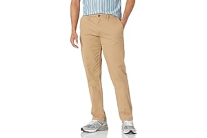 Amazon Essentials Hombre Pantalón Chino elástico de Corte Recto y Estilo Informal