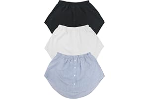 AUGOOG 3 Stück Mini Hemdverlängerung,Gefälscht Damen Lower Skirt Sweep Top Mini Skirt Shirt Extenders Damen Unterrock Hemd Verlängerung Rock