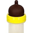 The Teatle Fast Flow Baby Bottle with Soft Silicone Orthodontic Teat - PVC, BPA Free, Anti-Colic Valve Baby Feeding Bottle with REALATCH Technology, Suitable for for 3+ Months, Dark, 200ml