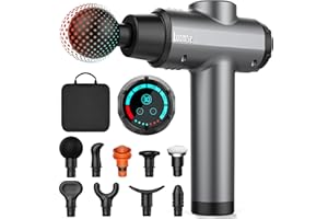 Massage Gun Deep Tissue LUOMTSE Massager Gun Massagers for Pain, Portable Percussion Massager for Body Pain Recovery Great Gift (30 Level Deep Tissue Massage)