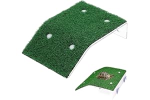 HELWEET Plataforma de Tortuga de Césped, Escalada Tortuga Césped, Rampa de Tortuga de Hierba, Plataforma para Tomar para Tortugas, Simulación de Césped para Reptiles, Tortugas, Ranas Tortugas