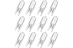 Simusi G9 Halogen Light Bulbs, 28W Dimmable Capsule, Warm White 230V 2700K, Non-Flicker - 12 Pack