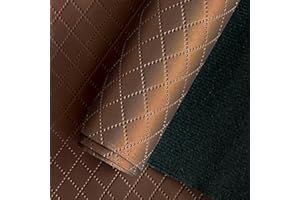 XHT Cuir synthétique souple gaufré diamant 30 x 135 cm, adapté pour la couture de divers sacs à main, canapés et décorations (marron clair)