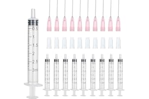 MOROCKET 10 Stück Kolostrum Spritze 3 ml Set mit Nadel, Kunststoffspritzen von Flüssigkeiten, Wissenschaftliche Spritzen mit Kappen für Labore, Pflanzenbewässerung, Nachfüllen und Messen von Flüssigkeiten