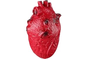 SEWACC Fake Heart, Realistic Heart Simulation Heart Scary Heart Fake Body Parts Human Heart for Halloween Horror Party Props