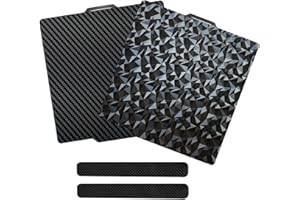 JUUPINE Para placa de impresión de bambú PEO-PET texturizada PEI plat (con alfombrilla antiescalante) para bambú lab P1s, X1C, X1E, P1P, X1, A1, placa de carbono de 257 x 257 mm para filamento de