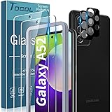 TOCOL 4 Stück Schutzfolie kompatibel mit Samsung Galaxy A52 4G/5G Panzerglas 2 Stück,2 Stück Kamera Panzerglas 9H Panzerglasf