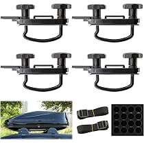 dachzelt wandhalterung ZIOYA Dachbox Befestigung 4 Stück Dachbox Halterung,Dachbox U Bügel Universal Auto Van Montage Fitting Kit mit 8 Heavy Duty Kontermuttern und 2 Bandagen Auto & Motorrad Color:Dark Chili - Charcoal category_MLB STEELY SPORTS Fitnesshandschuhe Mit