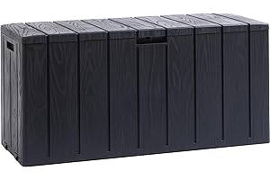 Ondis24 Helsinki - Cassapanca con ruote, da giardino, 270 litri, colore: Antracite