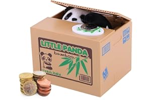 Auped Money Box Moneda Hucha Electrónica Automática Gato Blanco Savings Bank significativo para niños. (Panda)