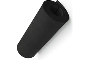 Black 6mm EVA Foam Sheets, MEARCOOH 49''x13.9'' Premium Cosplay Foam Sheets for Crafts, 1PCS High Density 86kg/m3 for Cosplay Costume, Crafts, DIY Projects (Black 6mm)