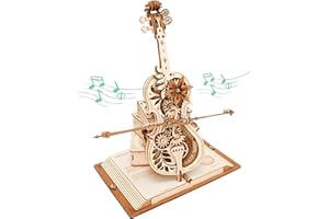 ROKR Violoncelle Maquette en Bois a Construire, Puzzle 3D Décoration de Bureau pour la Maison idée Cadeau(AMK63)