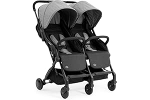 ms Innovaciones Twin Chaise de promenade Twin légère et compacte homologuée jusqu'à 22 kg Gris Noir 21502