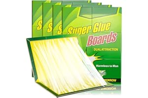 XDTIME Pest Sticky Pads Trap,Multi-Use Pest Trap Boards, 5 Packs Pest Sticky Boards,Large Extra Strong Sticky Trap for Multiple Insects in Indoor Outdoor Home Kitchen Garden Garage