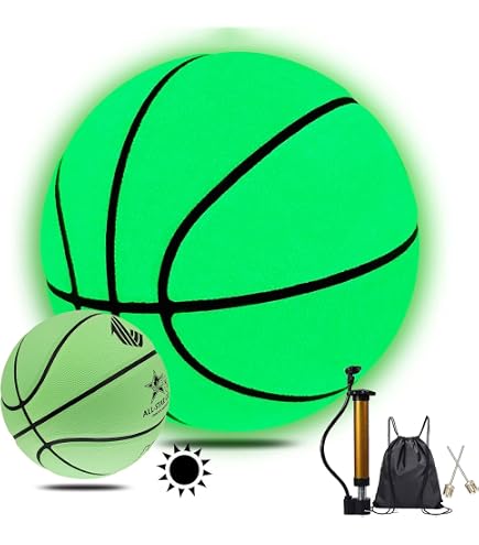 Ballon De Basket Lumineux Holographique – Phosphorescent Et Réfléchissant Pour Jouer La Nuit