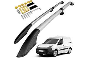 CHROMEMASTER | Compatible con Peugeot Partner Short 2008-2018 | Barras Portaequipajes, Rieles de Techo; Se Utilizan para el Montaje de Portaequipajes de Techo, Cajas de Techo o Portabicicletas