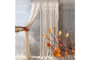 FATIVO Macrame da parete, Arazzo da parete in cotone Macramè Arazzo in tessuto Arazzo decorativo da Parete in cotone Arte moderna Arazzi e tappezzeria per casa camera soggiorno festa nozze 180x90cm