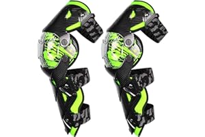 VOMI Rodilleras Motocross, Protección de Rodilla Espinillera, PC + PP Shell Nuevo Tipo Protector Rodilla Moto Adultos para Enduro Motocicleta Ciclismo Bicicleta Monopatín, 5 Colores