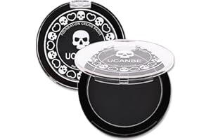 ‎UCANBE UCANBE Halloween Gesichtsfarbe Schwarz Foundation, Körperfarbe Schwarz Sicher Ungiftig, Face Paint für Karneval, Theater, Bühne, Film