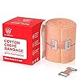 MY ARMOR Cotton Crepe Bandage for Ankle, Legs, Knee, 6cm X 4mt, Pain Relief Garam Patti for Hand, Wrist, Knee, Thigh etc. for Injury & Muscle Compression, Pack of 1