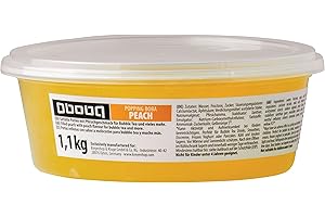 Oboba Popping Boba, gefüllte Fruchtperlen für Bubble Tea mit Pfirsichgeschmack, 1 x 1,1 kg
