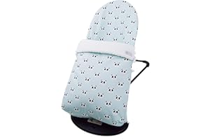 BORDA Y MÁS Funda y Saco para Hamaca Compatible con BabyBjörn Balance Soft Bliss - Sustituye tapicería Original - Altura Regulable - Funda Hamaca Pandas - Menta - Nenel