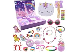 Panngu Kalendarz adwentowy 2025 dla dziewczynek, księżniczka, kalendarz odliczający dni do Bożego Narodzenia dla dziewczynek, 24-dniowy kalendarz odliczający z dodatkami do włosów, łańcuszkiem