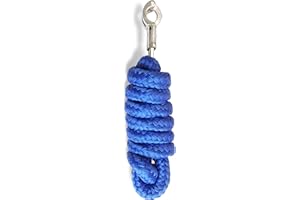 PFERDELINIS Cuerda de plomo con gancho de pánico para caballo, correa trenzada en distintos diseños elegantes, para poni, burro, cabra