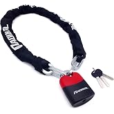 &lrm;RADIKAL RK4120 Motorcycle Chain Lock Anti-Theft Cemented Steel High Security &oslash;10, Electric Bike Lock, Chain Security Garage