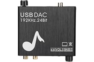 HAOX Audiokonverter, langlebiger 24-Bit-3,5-mm-Klinken-DAC-Audiokonverter für PS3 für für für Laptop