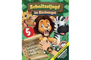 Schnitzeljagd Kindergeburtstag ab 5 Jahre: Das rosarote Nilpferd - Catch it if you can! Mit lustiger Bewegungsgeschichte geht es ab in den Dschungel. (Bravo Schatzsuche)