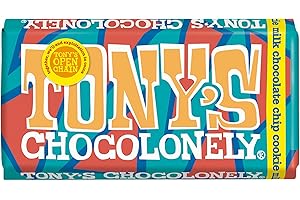 Tony's Chocolonely Barretta di biscotti con gocce di cioccolato al latte, 180 g, regalo, vegetariano, cioccolato belga Fairtrade