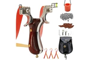 ‎LUOYER Luoyer Zwille Profi Steinschleuder für Erwachsene die Jagd Schleuderset mit Tasche Zielglocke Zubehör für Outdoor Sport Katapult Slingshot