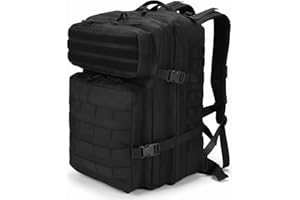 SHANNA Mochila Táctica 45L Militar, Paquete de Asalto Molle de Gran Capacidad Impermeable Bolsa para Ejército, Mochilas de Marcha para Emergencias de 3 Días Caza Senderismo Acampada Actividad al Aire Libre