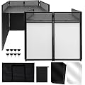 Garvee Stand DJ Portable à Structure Métallique Noire, Plateau Pliant Et Pieds Réglables, Idéal pour Bureaux, Événements, Fêtes Et Studios, 127x64x122cm