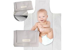 MIMUSELINA Fasciatoio Portatile Neonato | Fasciatoio da Viaggio Pieghevole, Impermeabile e Leggero | Esterno in Similpelle, Senza BPA | Ideale come Regalo Neonato | Fatto a Mano in Spagna