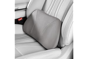 ‎POKSRI POKSRI Kissen lordosenstütze Auto,Rückenpijnlinderndes Kissen,Eng an der Taille anpassend,Memory Foam,Hautfreundliches Samtleder,Passend Für Auto,Büro & Ruhestuhl–Haltung verbessern,Tragbar,39x22cm