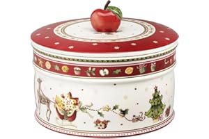 Villeroy & Boch - Winter Bakery Delight Plätzchendose bunt, Gebäckdose Weihnachtlich groß, Keksdose Keramik Weihnachten für Plätzchen, Gebäck und Kekse, Premium Porzellan