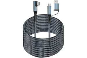 SUMPK VR Link Cable 6m Compatible for Oculus Quest 2, USB 3.2 Type C to C 5Gbps High Speed Data Transfer & Fast Charging Cord Compatible for Virtual Reality Headset and PC Gaming